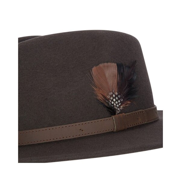 Walker en Hawkes Howick Wool Felt Hat Brown