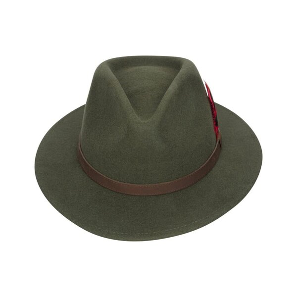 Walker en Hawkes Howick Wool Felt Hat Olive