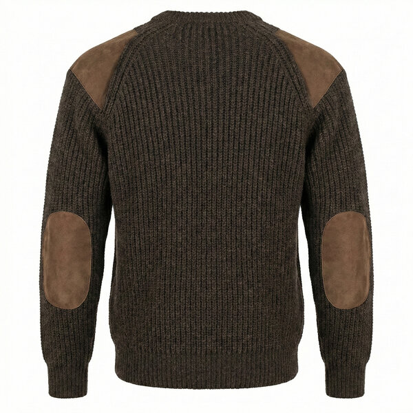 Wollen Swaledale trui Dark Grey Welsh