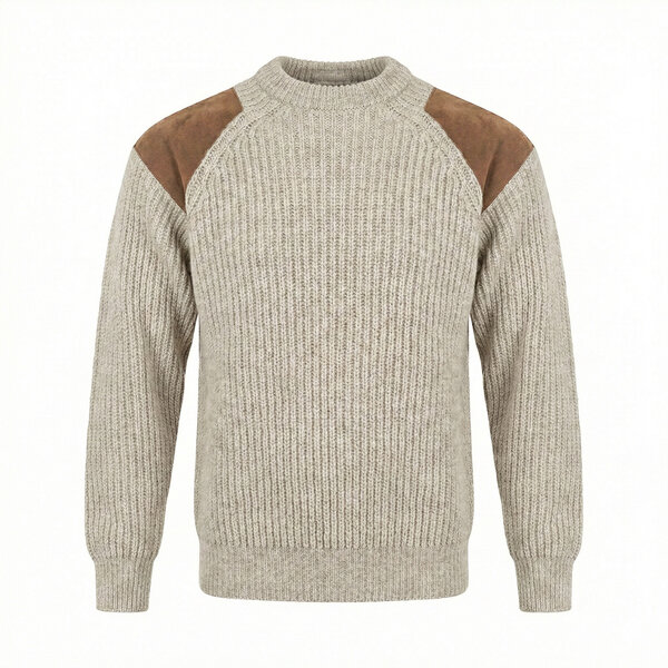 Wollen Swaledale trui Light Grey Welsh