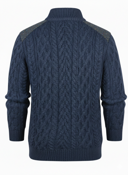 Aran Crafts Wollen trui Curracloe Navy