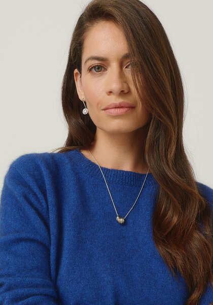 MerinoMink wollen trui Mia - Dusty Blue