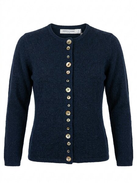 MerinoMink wollen vest Shell Cardigan - Zephyr