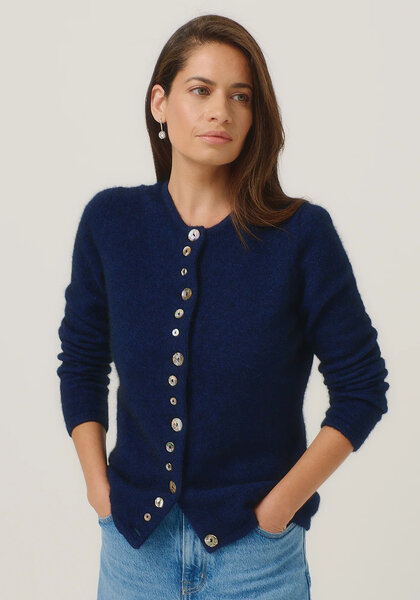 MerinoMink wollen vest Shell Cardigan - Zephyr