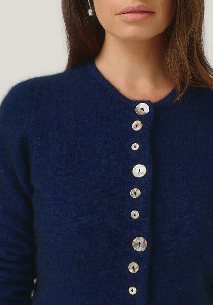 MerinoMink wollen vest Shell Cardigan - Zephyr