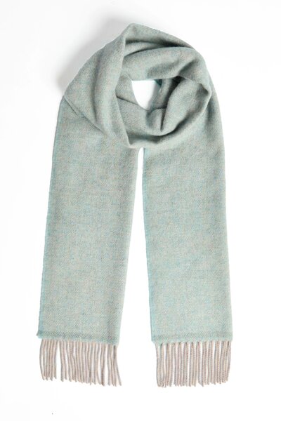 Foxford Lamswollen Sjaal Aqua Melange