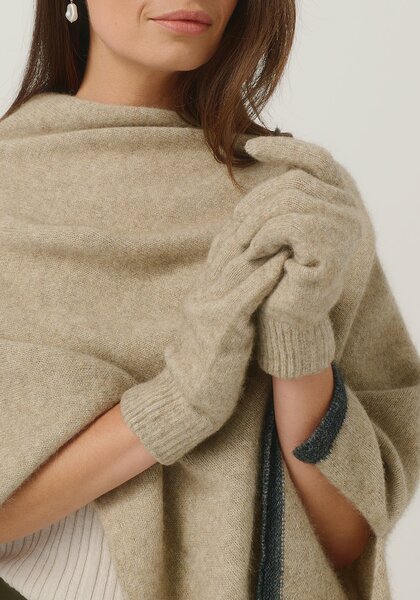 MerinoMink wollen handschoenen - Latte