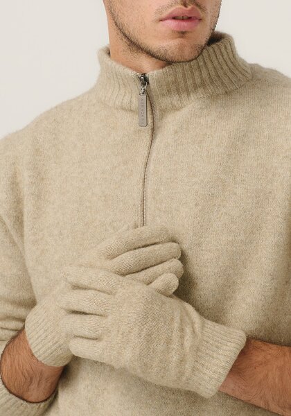 MerinoMink wollen handschoenen - Latte