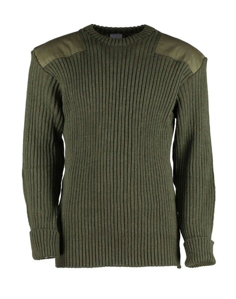 Wollen Leger Trui York Olive