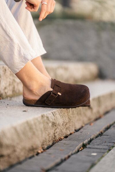 Shepherd sandaal Roma Brown Suède