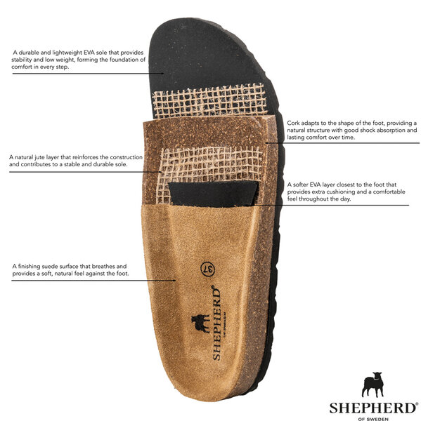 Shepherd sandaal Cassandra Taupe Suède