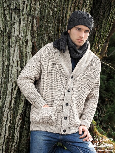 Aran Crafts (Uniseks) Wollen Vest Slane Oatmeal
