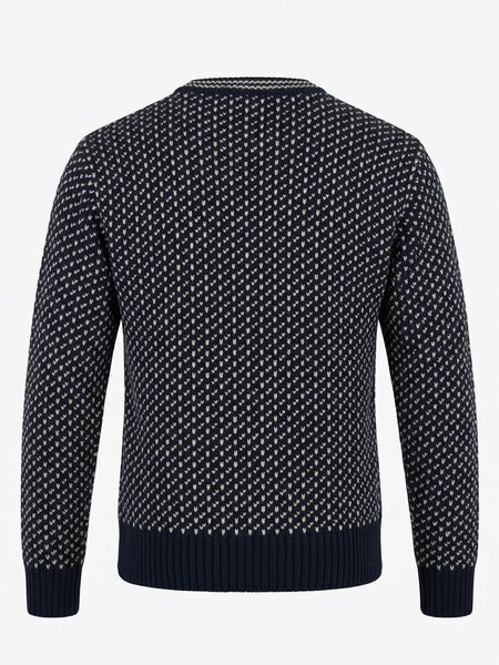 Wollen (Uniseks) trui Dover Navy Ecru